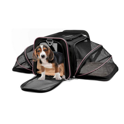 Bolsa Transporte para Pet Expansível Viagem Rosa